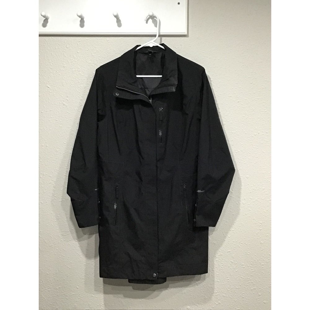 Eddie Bauer WeatherEdge Rain Jacket M Black Parka Waterproof Gorpcore Outdoor